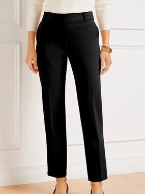 Talbots Classic Black Straight Leg Ankle Dress Pants Workwear